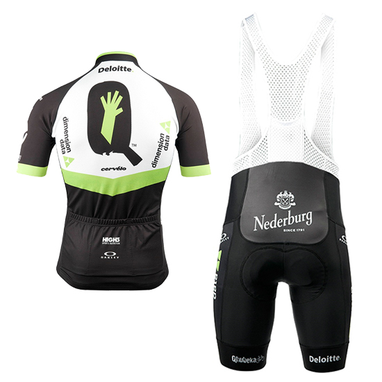 Maglia Dimension Data Manica Corta 2017 verde e nero